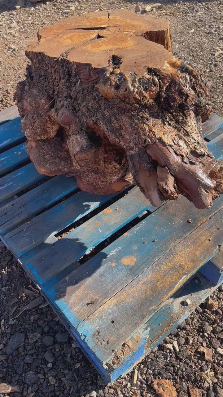 Olive Wood Table Base 38"x32"x18" #B143