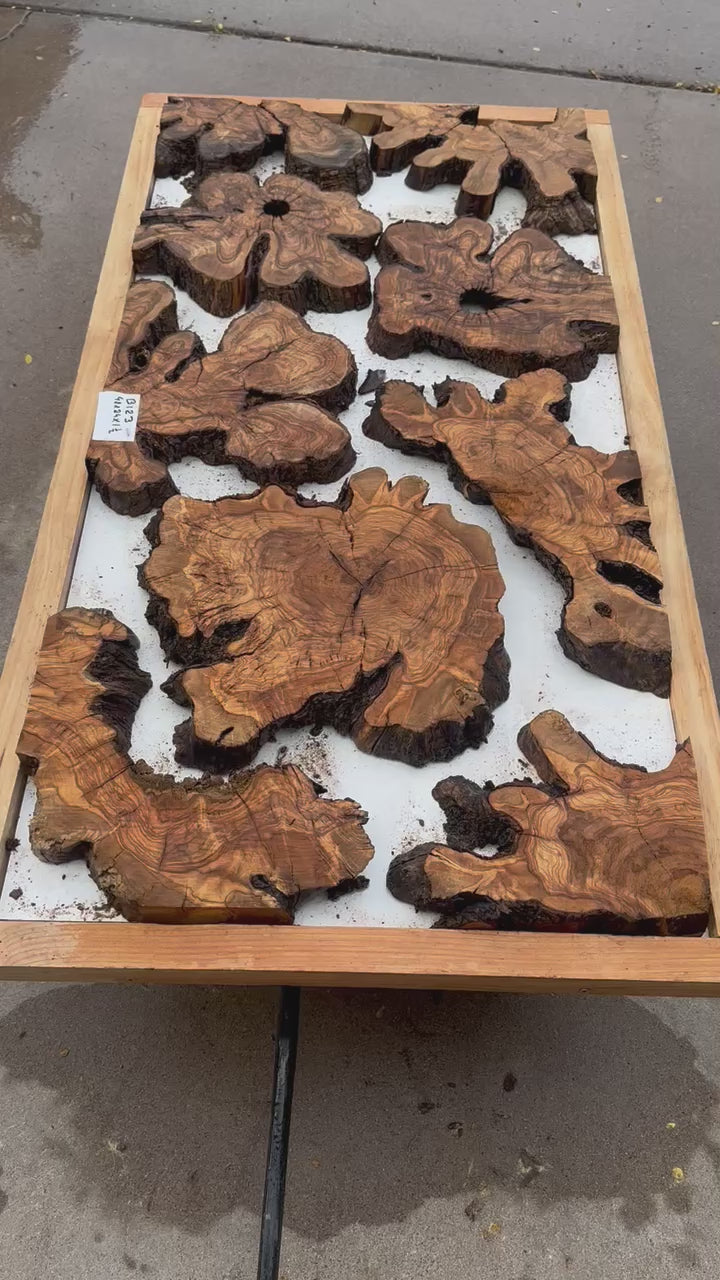 Olive Wood Pieces for Live Edge Table 48"x24"x1 1/2" B123