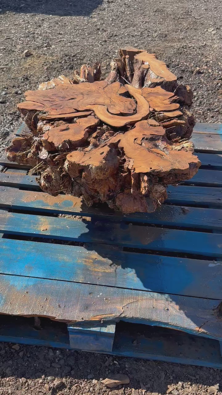 Olive Wood Table Base 37"x25"x14" #B144