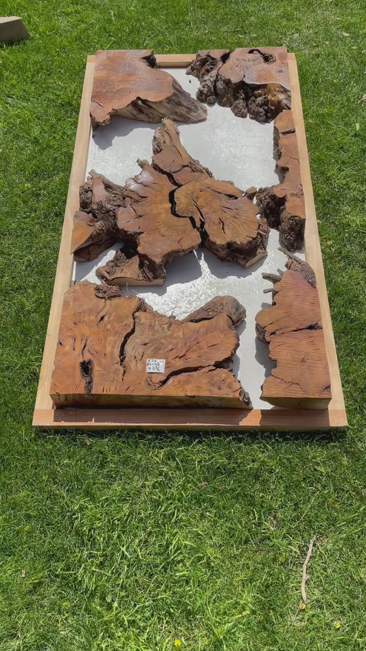 Olive Wood Pre-Cut Burl  Pieces for Resin Live Edge River Table 24”x48”