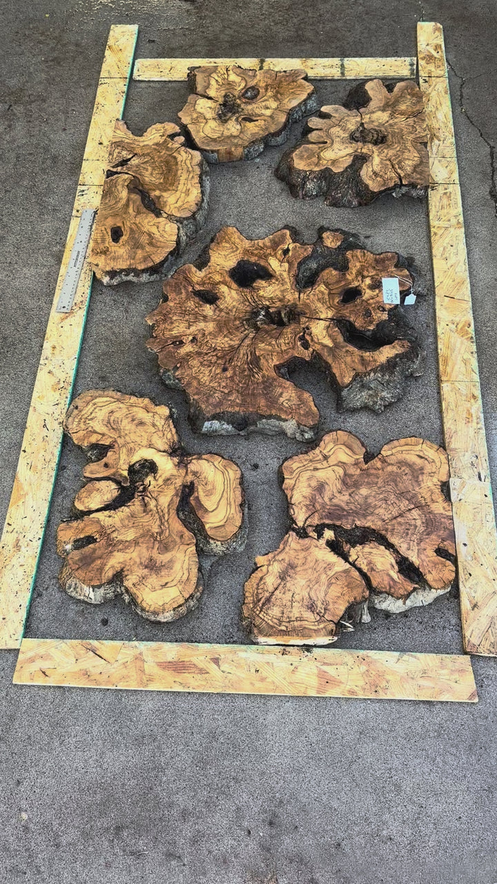 Olive Wood for Dining Table 60"x30"x2"  6pcs R482